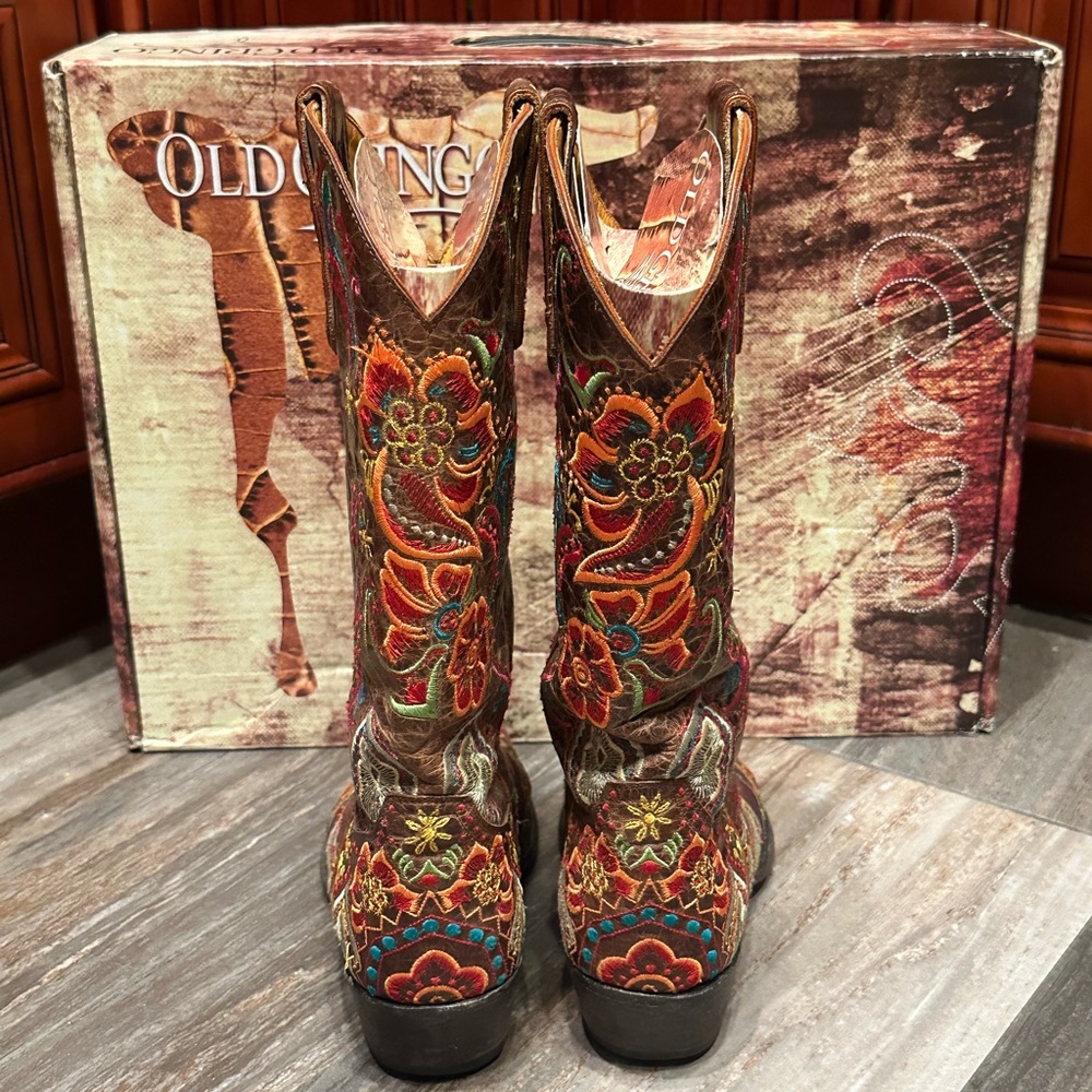 Old Gringo Olivia Boots Floral Embroidery Cowboy Size 7 Wedding Cowgirl Boots - Picture 4 of 10